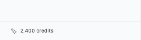 The credit balance at the bottom of the dashboard sidebar.